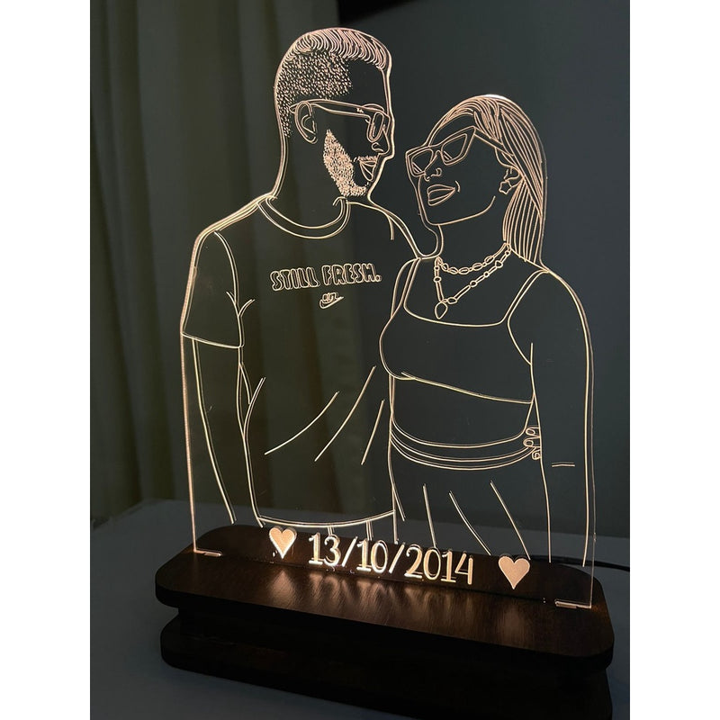 Luminária Led Com Sua Foto Personalizada